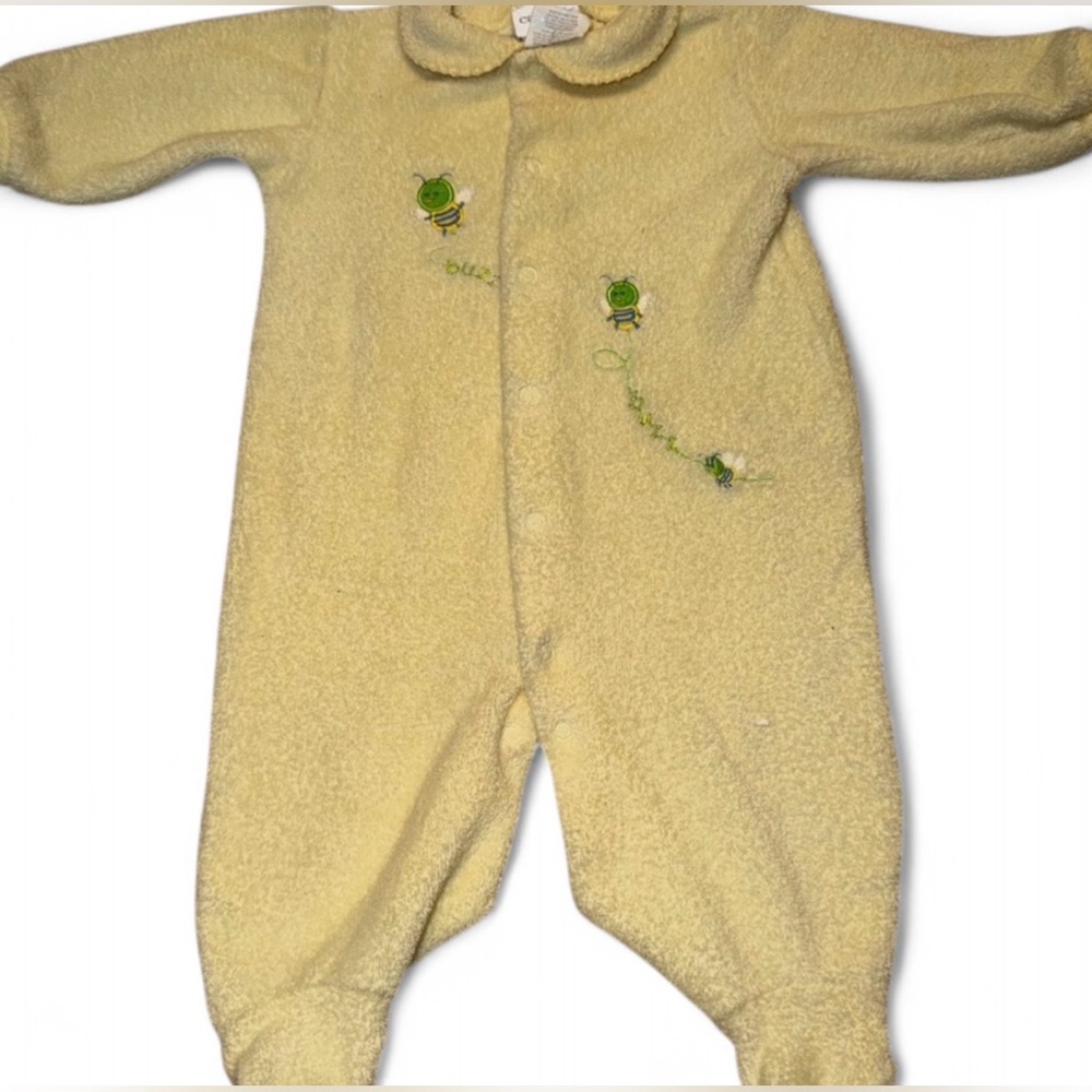 Vintage Carter's Soft Yellow Footed One Piece